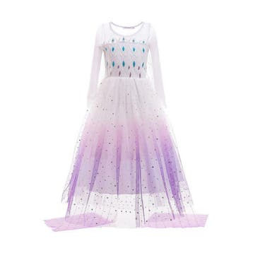 Prinsessenjurk - Paarse kristallen Elsa jurk - Kleedje, Verzenden, Nieuw