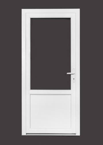 PVC achterdeur 98x215cm HR++ 3-punt haakslot (2/3 glasHR++)., 80 tot 100 cm, Nieuw, Ophalen of Verzenden, Buitendeur