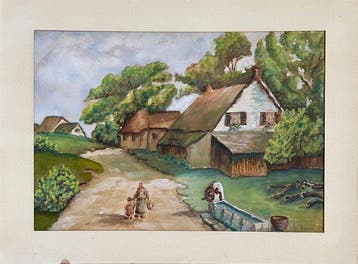 Franse school (XX) - Maisons de campagne, Antiek en Kunst