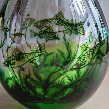 Orrefors - Vaas - Glas - Ontwerper Fischgraal
