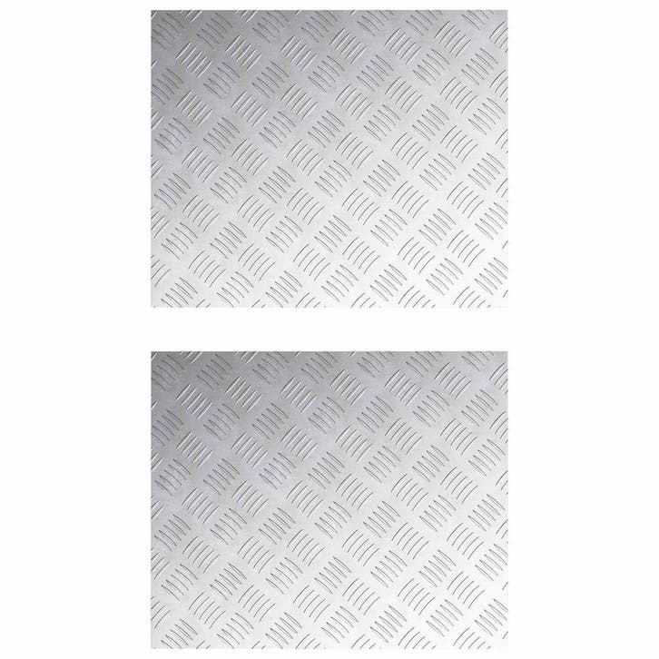vidaXL Trap Tread 2 st 60 x 50 cm Zilver Aluminium, Doe-het-zelf en Bouw, Ladders en Trappen, Nieuw, Verzenden