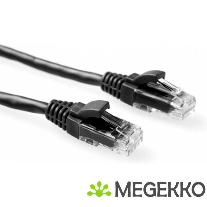 ACT Zwarte 10 meter U/UTP CAT6 patchkabel component level, Computers en Software, Overige Computers en Software, Nieuw, Verzenden
