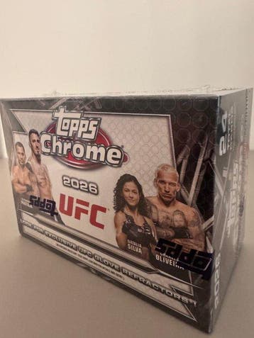 2026 Topps Chrome UFC 6 packs per box, 4 cards per pack