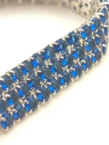Zonder minimumprijs - Armband Zilver, Zilver .925 saffier, Nieuw