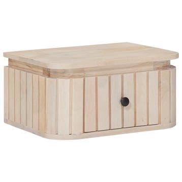 vidaXL Handgemaakt nachtkastje Wit 40 x 30 x 20 cm Massief, Verzenden, Nieuw