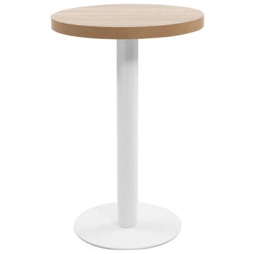 vidaXL Bistrotafel 50 cm MDF lichtbruin, Verzenden, Nieuw