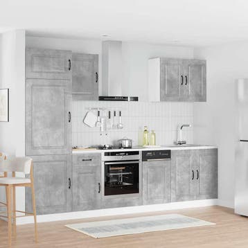 vidaXL 7-delige Keukenkastenset Kalmar bewerkt hout, Verzenden