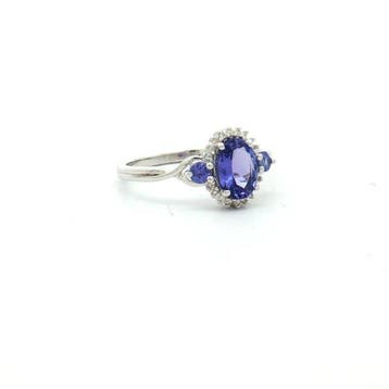 Sans prix de réserve - Bague Argent - 0.94ct. tw. Tanzanite, Nieuw