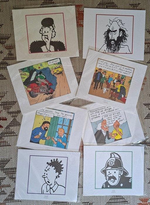 Tintin - Scènes et portraits - 24 Print - EO - 2010, Livres, BD