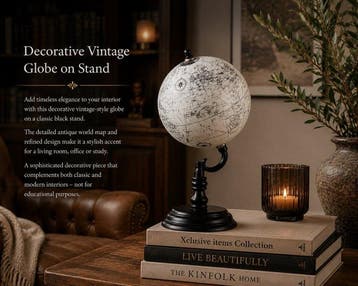 Decoratief ornament - Oude wereldkaartbol