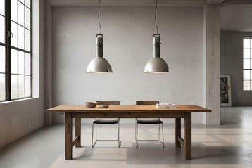 Polamp - Plafondlamp - Aluminium - Een paar hanglampen.