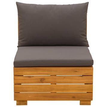 vidaXL Tuinstoel Midden Massief Acacia Hout Bruin 60 x 68 x, Verzenden, Nieuw
