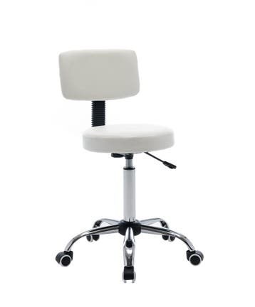 Alora - Tabouret Comfort - Zadelkruk - Wit - Kruk -, Nieuw