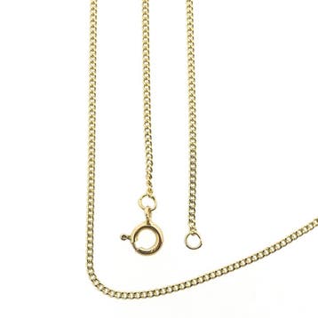 Gouden gourmetschakel ketting, Ophalen of Verzenden, Gebruikt, Goud, Goud