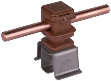 Dehn Roof Conductor Holder StSt 4-16mm H 16mm Plastic Brown, Doe-het-zelf en Bouw, Elektriciteit en Kabels, Verzenden, Nieuw