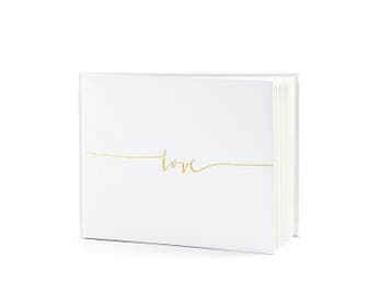 Wit Gastenboek Love 24cm, Verzenden