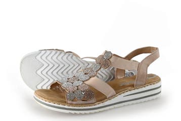 Rieker Sandalen in maat 40 Beige, Verzenden, Beige, Sandalen of Muiltjes, Zo goed als nieuw