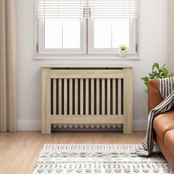 vidaXL Radiatorombouw 112x19x81,5 cm bewerkt hout, Verzenden