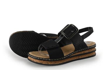 Rieker Sandalen in maat 38 Zwart, Kleding | Dames, Schoenen, Verzenden, Zwart, Sandalen of Muiltjes, Gedragen