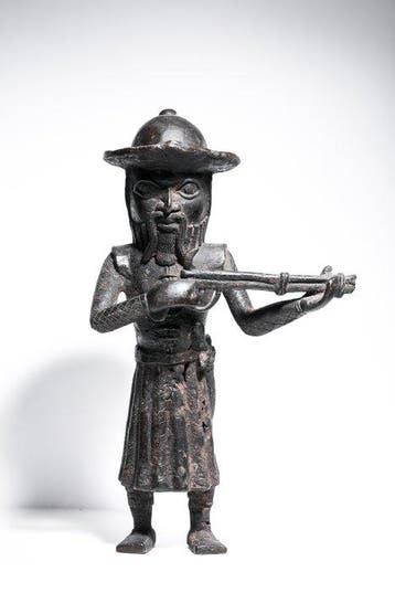 Bronzen sculptuur uit Benin - Koninkrijk Benin Edo - Nigeria