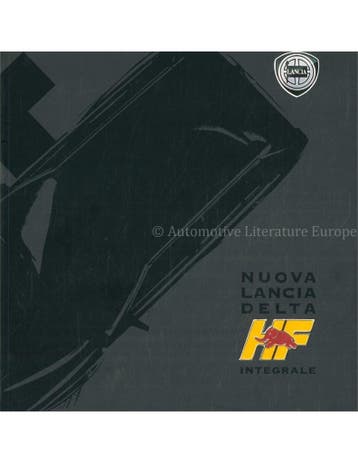 1991 LANCIA DELTA HF INTEGRALE BROCHURE ITALIAANS