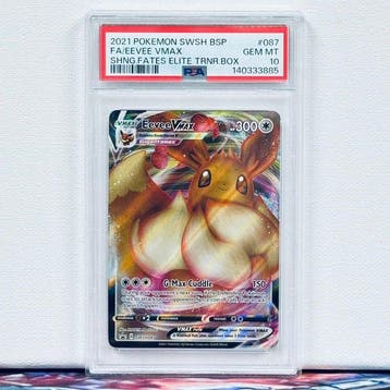 Pokémon Graded card - FA/EEVEE VMAX #087 - Pokémon - PSA 10