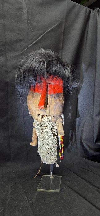 Très beau masque d’initiation baluba du Congo (Katanga) -, Antiquités & Art