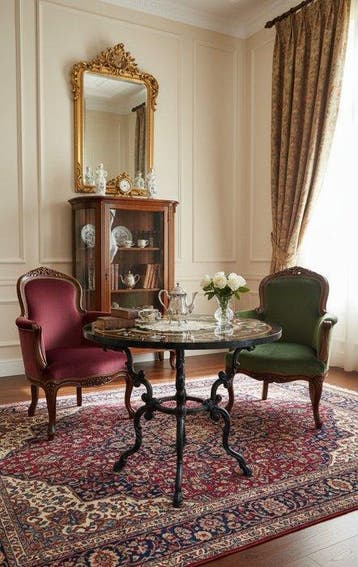 Tafel - Marmer, Gietijzer - Antieke marmeren tafel