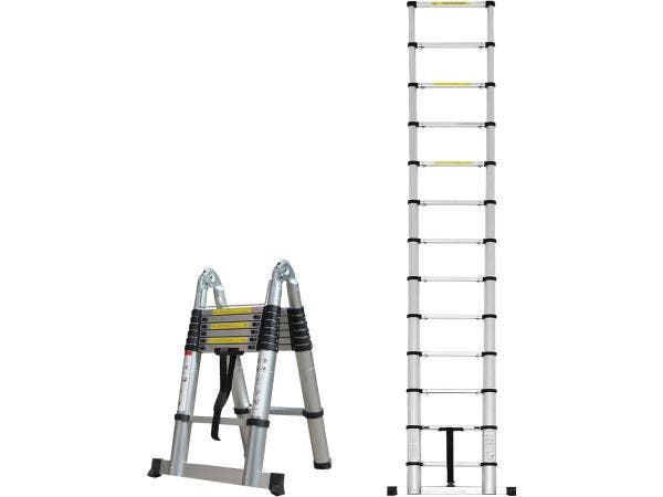 Veiling - Herzberg HG5560-Aluminium Telescoop Ladder 5.60 m, Doe-het-zelf en Bouw, Ladders en Trappen