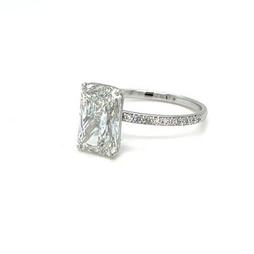Sans prix de réserve - Bague - 14 carats Or blanc - 4.24ct., Bijoux, Sacs & Beauté, Bagues