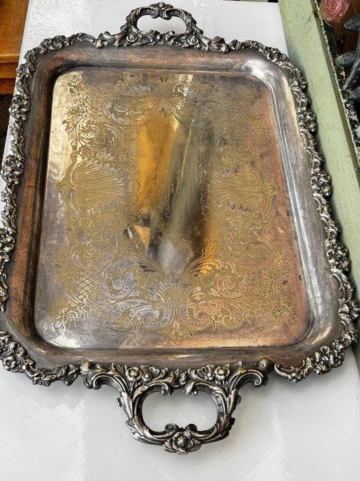 Decoratief dienblad - Antique WWI Historical Monumental Tray, Antiek en Kunst, Curiosa en Brocante