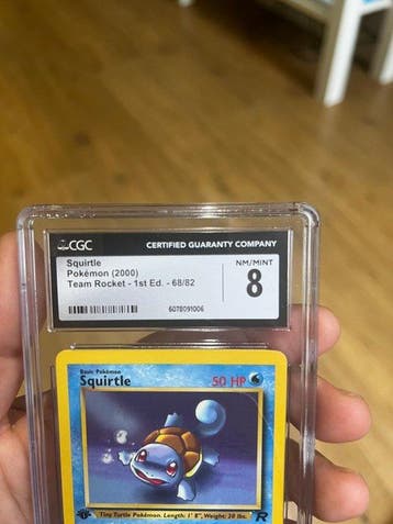 Pokémon - 1 Graded card - Squirtle 68/82 First edition - CGC, Nieuw