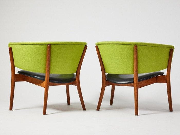 IKEA - Erik Worts - Fauteuil (2) - Rondell - kunstleer, Antiquités & Art, Antiquités | Meubles | Chaises & Canapés