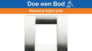 Bieden: Vimar 17092.34 1-2 module brushed nickel, Ophalen of Verzenden, Nieuw