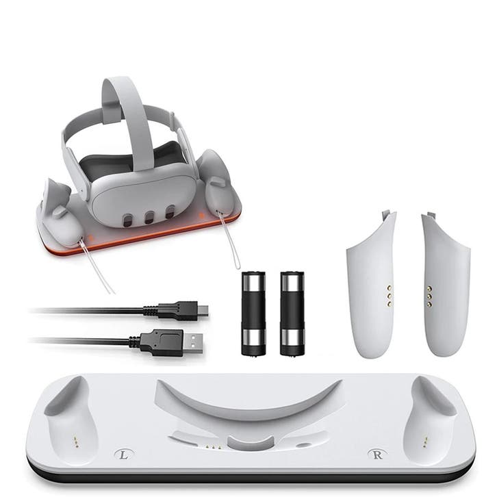 DrPhone PowerBase Oplaadstation voor Meta Quest 3 VR bril, Consoles de jeu & Jeux vidéo, Virtual Reality, Envoi