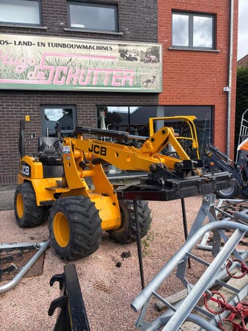 Kniklader JCB met schepbak, Ophalen, Wiellader of Shovel