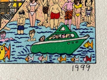 James Rizzi (1950-2011) - The Big Apple is Big on Coney