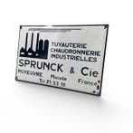 Frans émaillé bord « Sprunck & Cie, Tuyauterie et