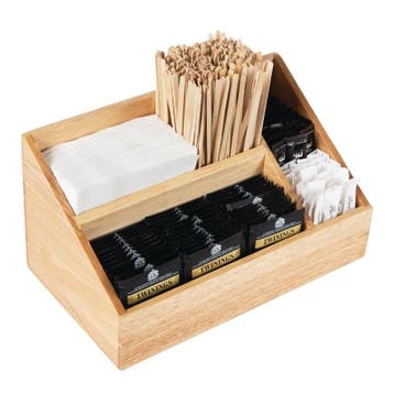 Houten heveahout  theestation | 160x285x150(h)mm Olympia, Verzenden, Nieuw in verpakking