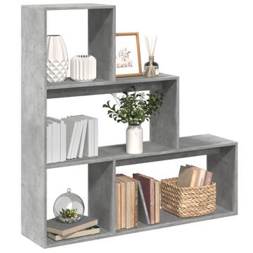 vidaXL Kamerscherm / boekenkast 3-laags 123x29x123 cm hout, Verzenden