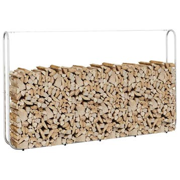 vidaXL Haardhoutrek 250x25x150 cm gegalvaniseerd staal, Tuin en Terras, Verzenden