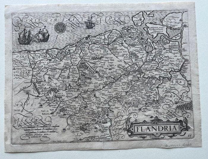 Belgique - Flandre; Lodovico GUICCIARDINI - Flandria -, Boeken, Atlassen en Landkaarten