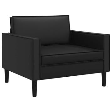 vidaXL XL fauteuil Zwart Kunstleer, Verzenden, Nieuw
