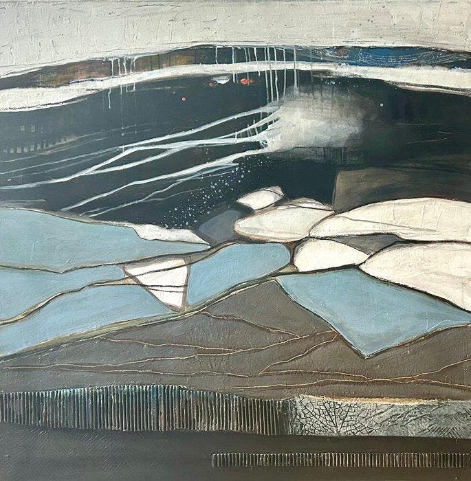 Elena Markova - Abstract landscape, Antiquités & Art, Art | Peinture | Moderne