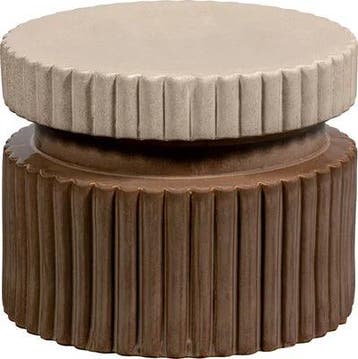 WOOOD Geer Bijzettafel Keramiek Tan 38x48x48, Verzenden, Nieuw