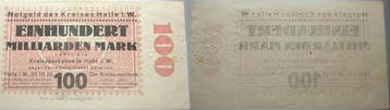 100 Milliarden Mark 1923-10-30 Das Papiernotgeld von West..., Postzegels en Munten, Verzenden