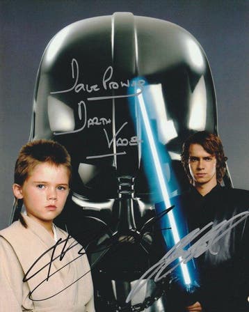 Star Wars - Triple Signed by Hayden Christensen (Anakin