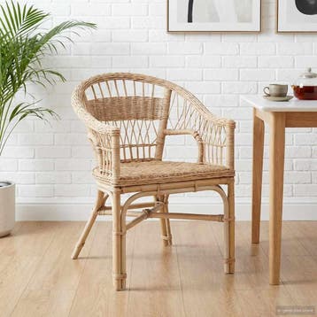 vidaXL Stapelstoel Rattan Naturel 60 x 60 x 81 cm, Verzenden, Nieuw