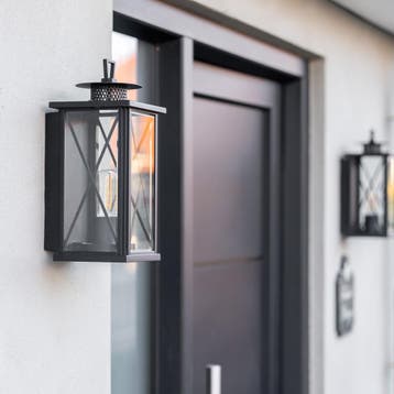 Strak &amp; modern Winchester Muurlamp Zwart met LED, Verzenden, Wandlamp, 50 tot 250 watt, Led