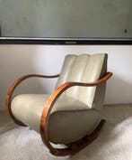 Chaise à bascule - Cuir, Bois